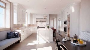 Interior rendering of Beckford House apartment.