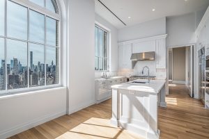 Beckford House and Tower features domestic hardwood installed unfinished in the luxury apartment spaces